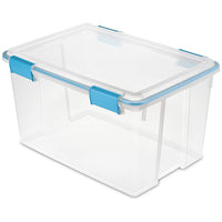 Caja de 54 cuartos de galón/51 litros, pestillos y junta para acuario