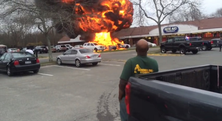 Man sets rental car on fire